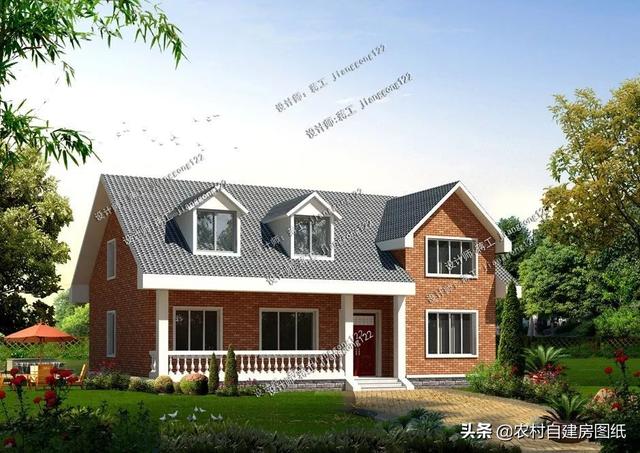 9款農村小別墅設計圖，造價都很經濟，預算在20萬左右