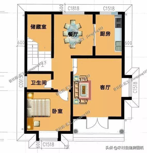 9款農村小別墅設計圖，造價都很經濟，預算在20萬左右