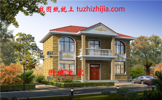 100平方米自建房二層設(shè)計圖紙及效果圖，12x9米