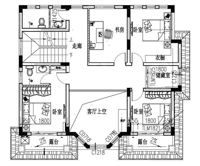 110平左右農(nóng)村復(fù)式二層小樓設(shè)計(jì)圖，外觀非常受歡迎