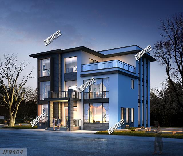 現(xiàn)代風(fēng)格12X12米三層鄉(xiāng)村別墅設(shè)計(jì)圖，村長都夸好看