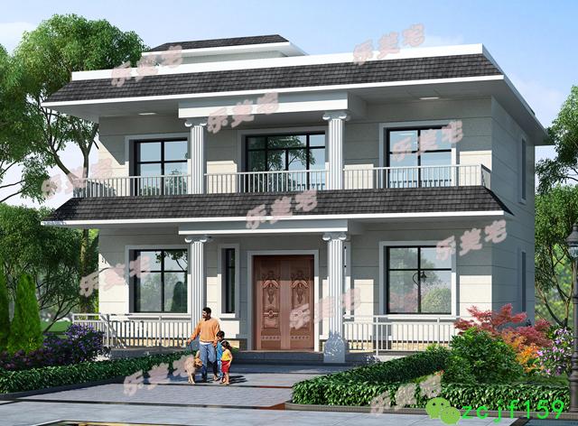 2款平屋頂鄉(xiāng)村別墅戶型設(shè)計(jì)圖，低成本，易施工！