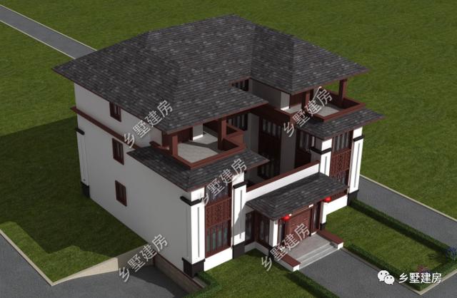 新中式風(fēng)格農(nóng)村自建別墅設(shè)計(jì)圖，不僅僅是實(shí)用，而且還很美觀大氣！