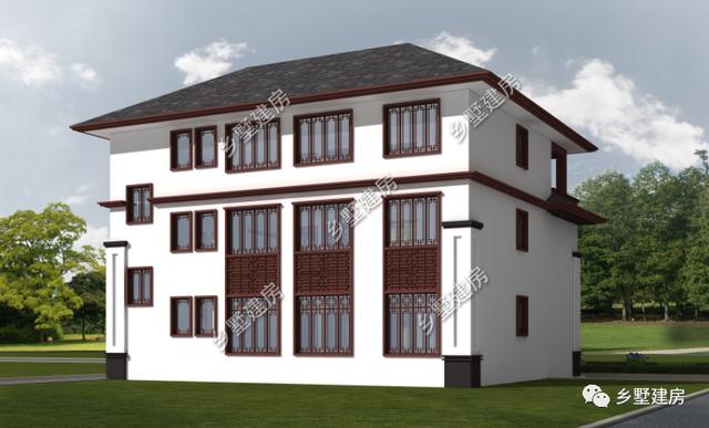 新中式風(fēng)格農(nóng)村自建別墅設(shè)計(jì)圖，不僅僅是實(shí)用，而且還很美觀大氣！