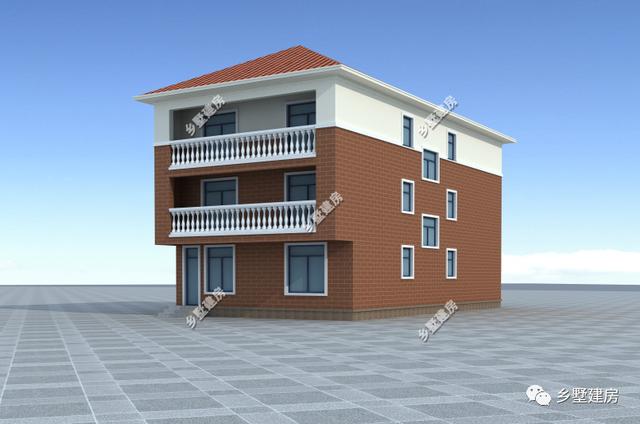 小開間農(nóng)村自建三層別墅設(shè)計圖，這款別墅即可滿足你的需求
