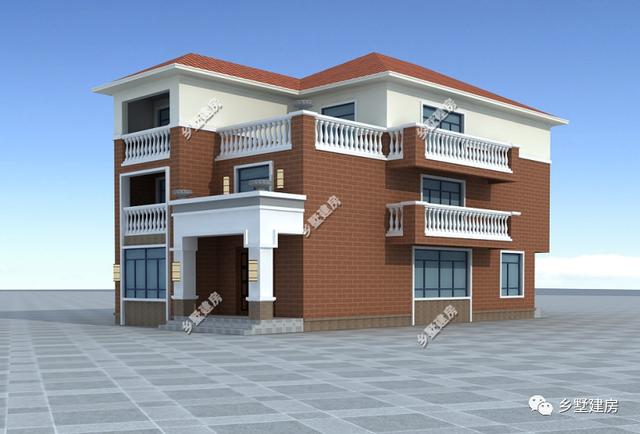 小開間農(nóng)村自建三層別墅設(shè)計圖，這款別墅即可滿足你的需求