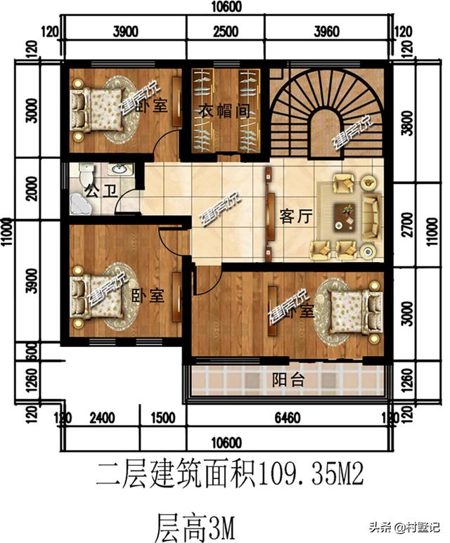 5款帶車庫農(nóng)村別墅設(shè)計圖，二層和三層都有，想建幾層任你選擇！