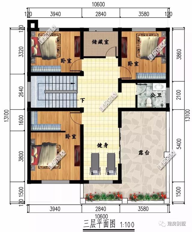 兩棟新中式風格的自建房設(shè)計圖，就是兩個新中式的家
