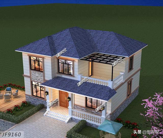 三棟農(nóng)村別墅設(shè)計圖紙，外觀很美，布局也是十分實用