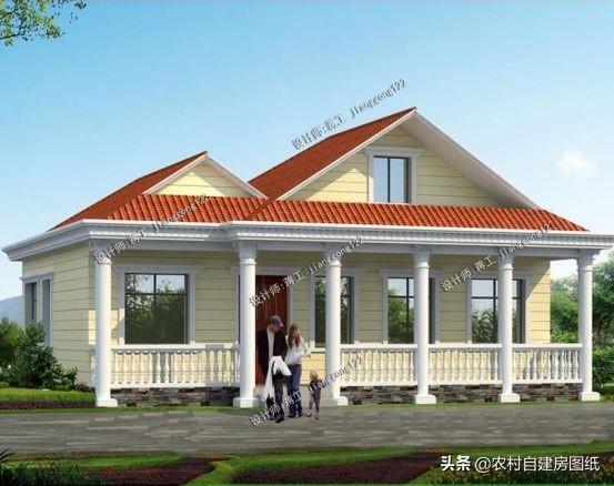 3款一層半農(nóng)村自建房設(shè)計圖，造價經(jīng)濟，施工簡單，易于建造