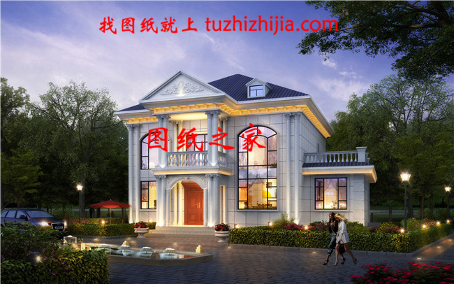 170平方米農(nóng)村二層房屋設(shè)計(jì)施工圖，外觀圖時(shí)尚、好看