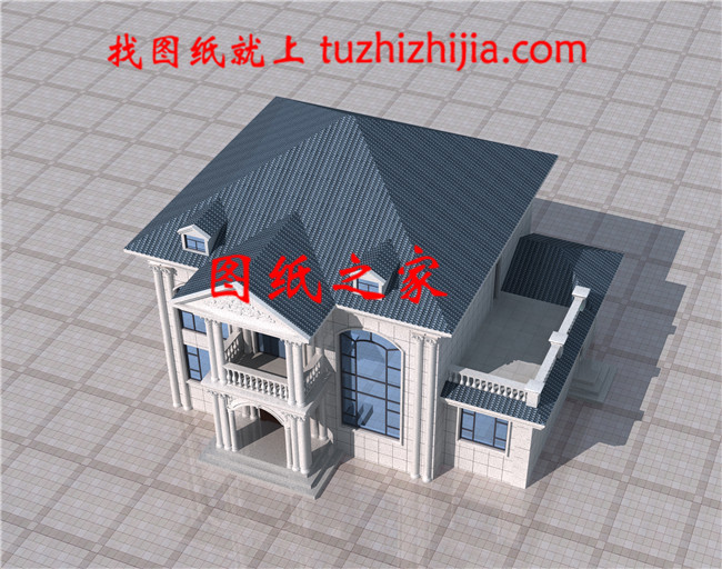 170平方米農(nóng)村二層房屋設(shè)計(jì)施工圖，外觀圖時(shí)尚、好看