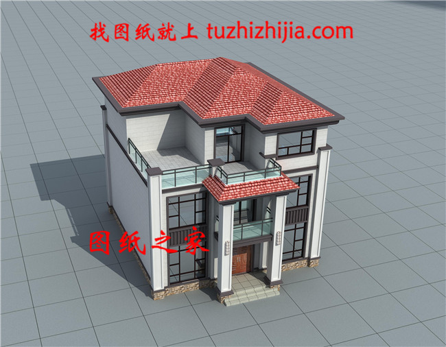 新農村自建三層樓房設計圖紙，外觀簡單大方