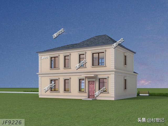 二層法式別墅設計圖，13×11米，從整體上營造出一種田園之氣