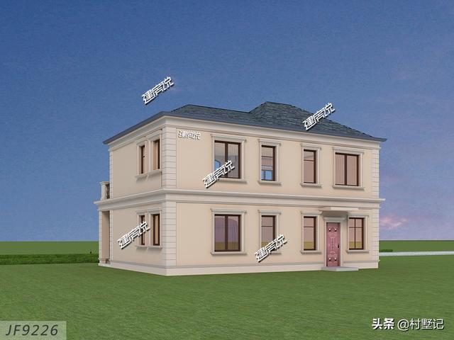 30萬左右二層法式別墅設(shè)計(jì)圖，占地136平方米