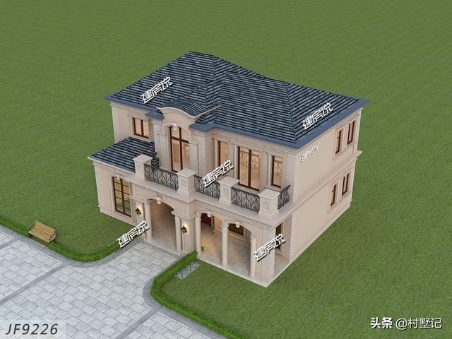 30萬左右二層法式別墅設(shè)計(jì)圖，占地136平方米