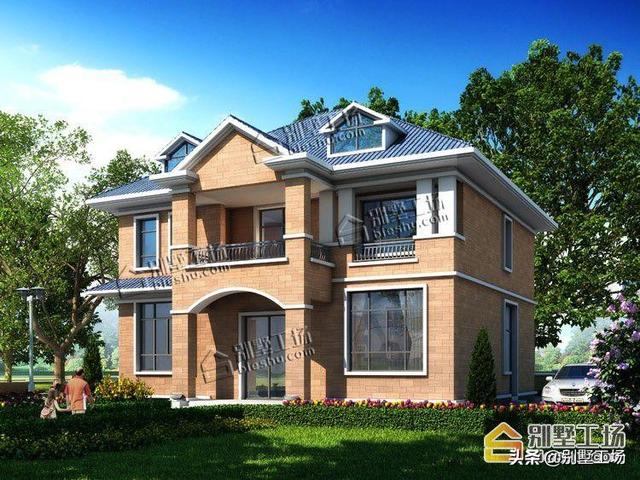 二層框架別墅設(shè)計(jì)圖，30萬建12米×10米，農(nóng)村最愛的建房戶型