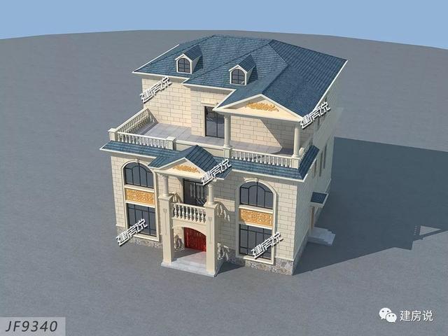 三層歐式別墅設(shè)計(jì)圖，建一套過很久都不會過時