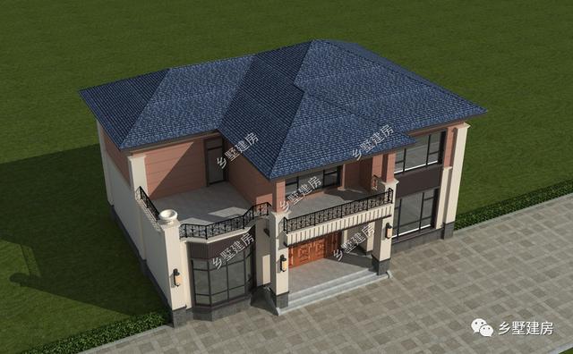 二層花園別墅設計圖，給人以清新自然的視覺感受