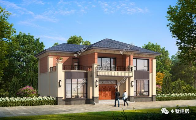 二層花園別墅設計圖，給人以清新自然的視覺感受