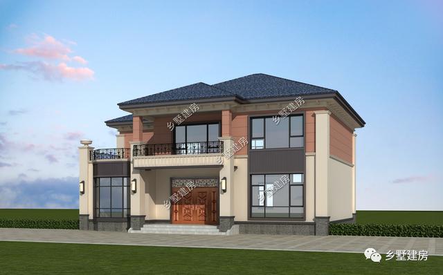 二層花園別墅設計圖，給人以清新自然的視覺感受