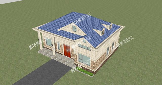 兩層的新農(nóng)村自建房別墅設(shè)計(jì)圖，外觀精美，戶型實(shí)用