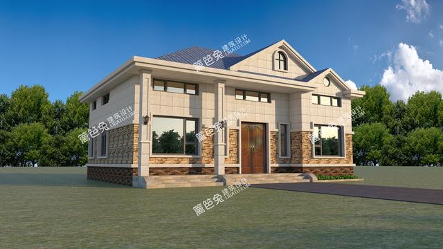 兩層的新農(nóng)村自建房別墅設(shè)計(jì)圖，外觀精美，戶型實(shí)用