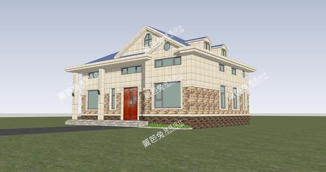 兩層的新農(nóng)村自建房別墅設(shè)計(jì)圖，外觀精美，戶型實(shí)用