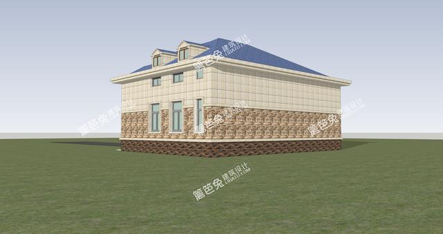 兩層的新農(nóng)村自建房別墅設(shè)計(jì)圖，外觀精美，戶型實(shí)用