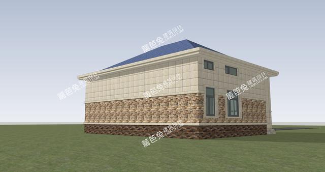 兩層的新農(nóng)村自建房別墅設(shè)計(jì)圖，外觀精美，戶型實(shí)用