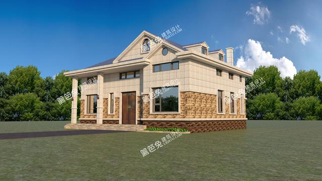 兩層的新農(nóng)村自建房別墅設(shè)計(jì)圖，外觀精美，戶型實(shí)用