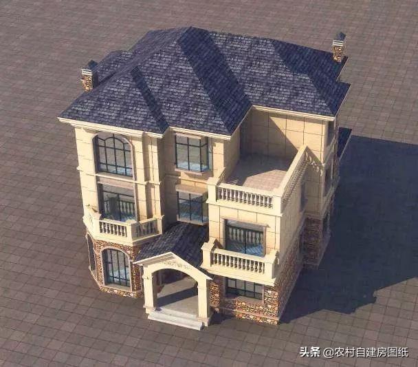 三層農(nóng)村自建房設(shè)計(jì)圖，帶有柴火灶和壁爐，冬天有了這兩樣，再冷室內(nèi)也溫暖如春