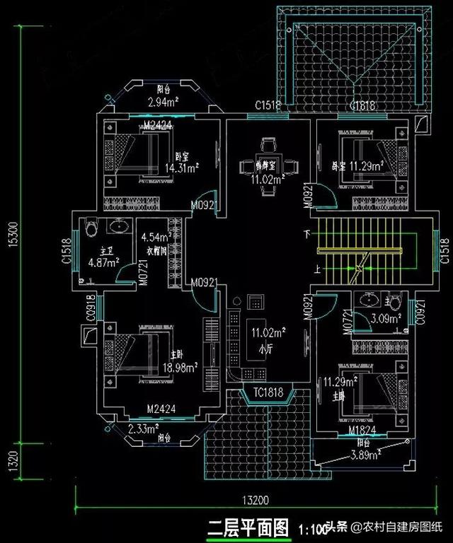 三層農(nóng)村自建房設(shè)計(jì)圖，帶有柴火灶和壁爐，冬天有了這兩樣，再冷室內(nèi)也溫暖如春