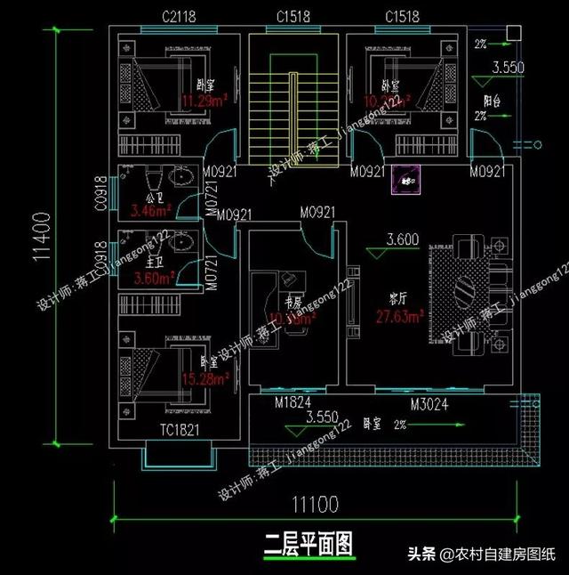 這款二層農(nóng)村小別墅設計圖，外觀精致漂亮，室內(nèi)設計的也非常舒適