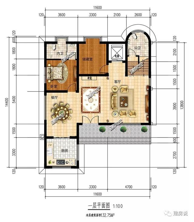 四層現(xiàn)代別墅設(shè)計圖，132平左右，別墅外觀是非常清新自然