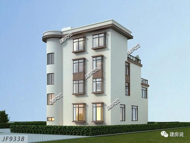 四層現(xiàn)代別墅設(shè)計圖，132平左右，別墅外觀是非常清新自然