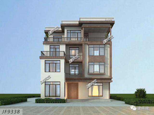 四層現(xiàn)代別墅設(shè)計圖，132平左右，別墅外觀是非常清新自然