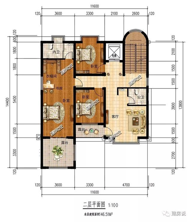 四層現(xiàn)代別墅設(shè)計圖，132平左右，別墅外觀是非常清新自然
