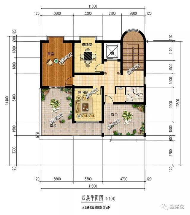 四層現(xiàn)代別墅設(shè)計圖，132平左右，別墅外觀是非常清新自然