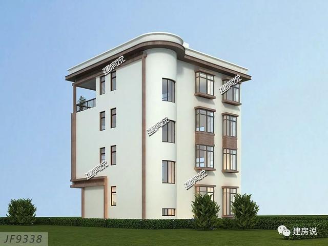 四層現(xiàn)代別墅設(shè)計圖，132平左右，別墅外觀是非常清新自然