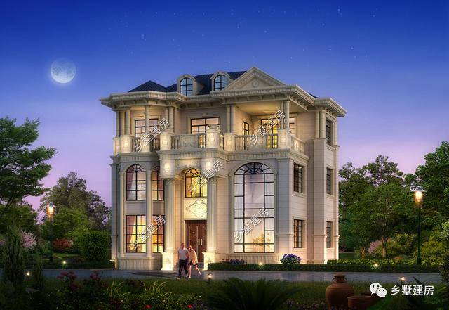 農(nóng)村自建歐式別墅設(shè)計圖，占地不大，戶型方方正正，自帶豪宅既視感。