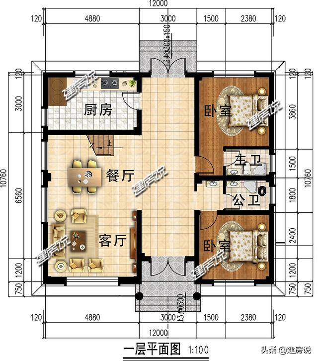 3款開間12米的別墅設計圖，在農(nóng)村很流行，如果你想要建房，可以先收藏起來