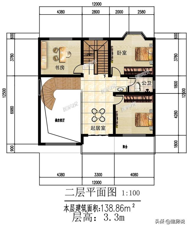3款開間12米的別墅設計圖，在農(nóng)村很流行，如果你想要建房，可以先收藏起來