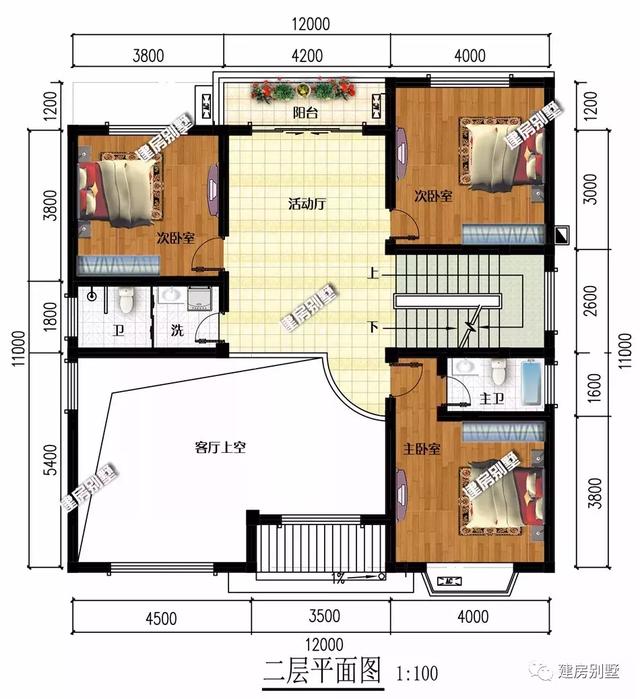 12x13米的農村歐式自建別墅設計圖，兩款外觀相似，都帶露臺
