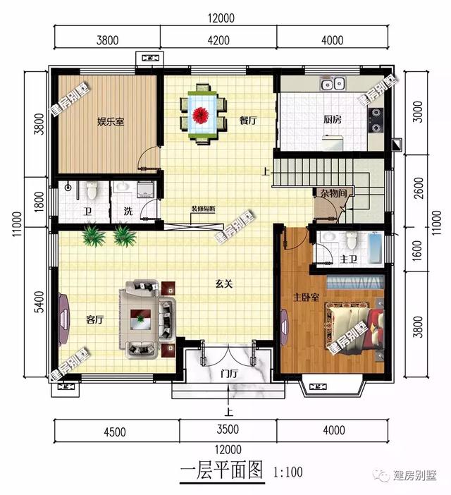 12x13米的農村歐式自建別墅設計圖，兩款外觀相似，都帶露臺