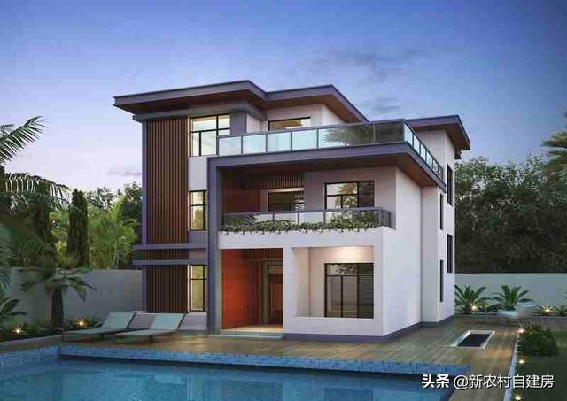 這套農(nóng)村二層平屋頂自建房設(shè)計(jì)圖，占地小，采光好