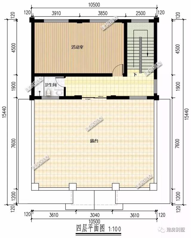兩款面寬10.5米的四層農村別墅設計圖，都是很適合在老家建的房子