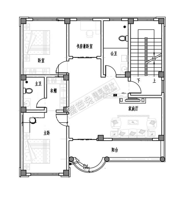 這款四層自建房別墅設(shè)計(jì)圖，占地只有100平米，三面采光，建成效果也是棒棒噠