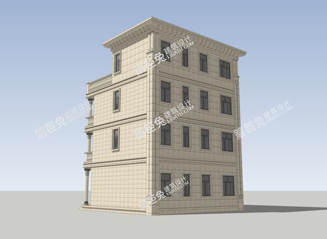 這款四層自建房別墅設(shè)計(jì)圖，占地只有100平米，三面采光，建成效果也是棒棒噠