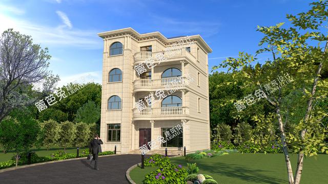 這款四層自建房別墅設(shè)計(jì)圖，占地只有100平米，三面采光，建成效果也是棒棒噠